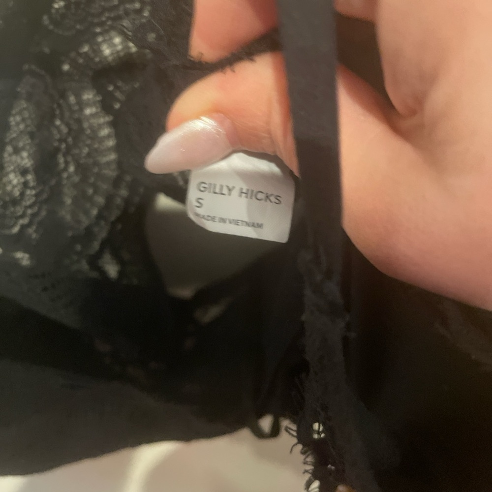 Black babydoll bra